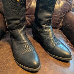 Ariat Black Leather Cowboy Boots – Western Classic, Size US 11 / UK 10 / EUR 44